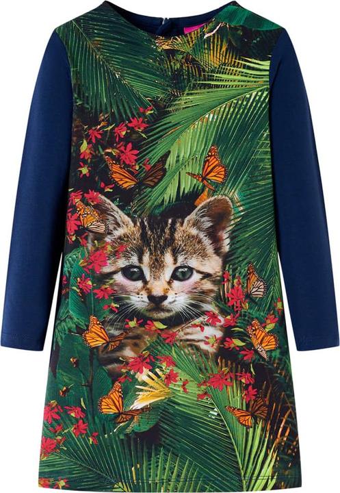 Immagine prodotto VidaXL Abito da bambino con maniche lunghe blu navy 128,Materiale del (128)