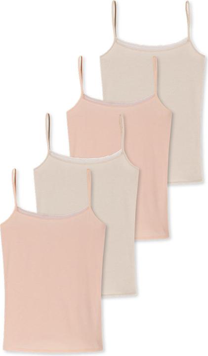 Produktbild Schiesser 4er Pack Cotton Lace Spaghetti Top (44, XXL, 4er Pack)