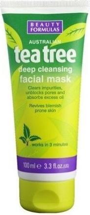 Image du produit Beauty Formulas Tea Tree Deep Cleansing Facial Mask Masque d'argile nettoyant pour le visage 100Ml (100 ml)