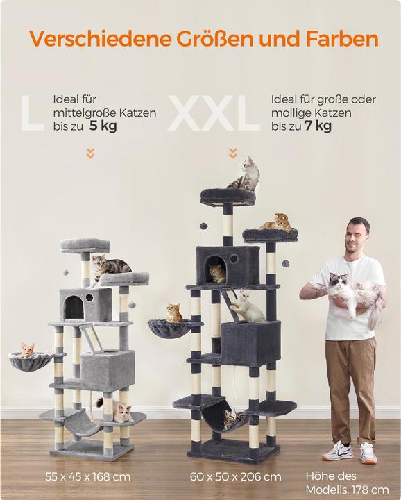 Immagine prodotto Feandrea Cat Spa (206 cm, Grigio)