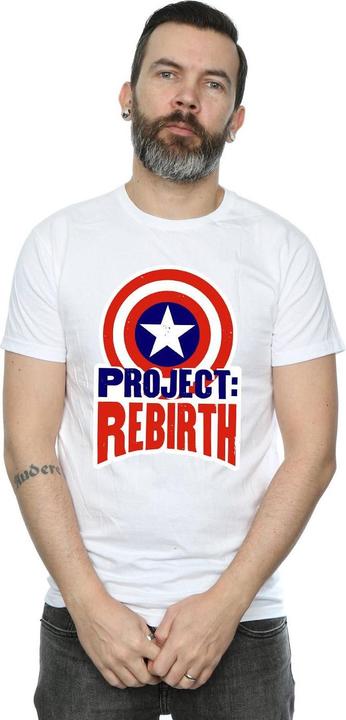 Actual product image Mens Captain America Project Rebirth T-Shirt (XL)