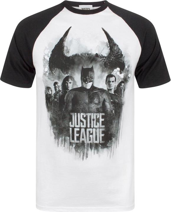 Immagine prodotto Justice League Tshirt Raglan della linea dei personaggi (L)