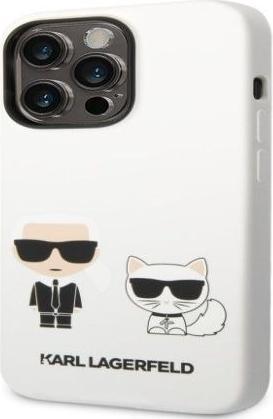 Produktbild Karl Lagerfeld Hard Cover Silicone Karl & Choupette White, for iPhone 14 Pro, KLHCP14LSSKCW (Apple iPhone 14 Pro)