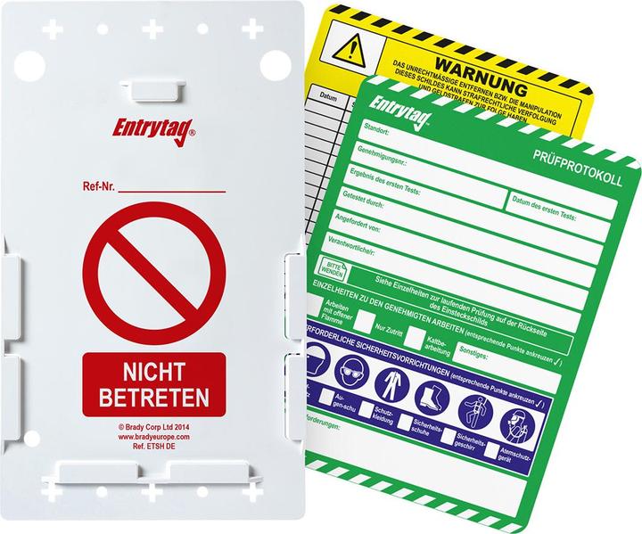 Immagine prodotto Brady ENT-DE-ETI-V2-A, set di cartellini d'ingresso (V 2), 10 supporti per cartellini d'ingresso + 10
