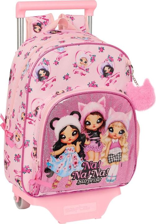 Surprise! Schulrucksack mit Rädern Na!Na!Na! Surprise Fabulous Rosa 28 x 34 x 10 cm