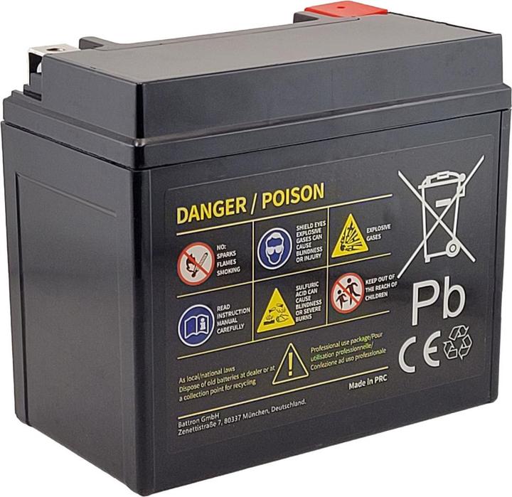 Actual product image Acconic Sportivo AGM YTX12-BS motorbike battery 12Ah 12V (DIN 51012) (12 V, 12 Ah)