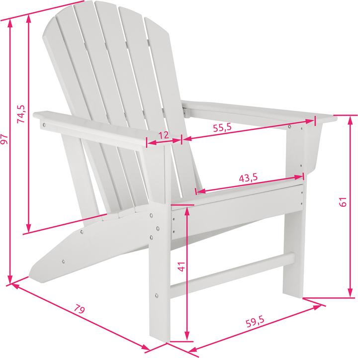 Actual product image tectake Garden chair Joan with footstool