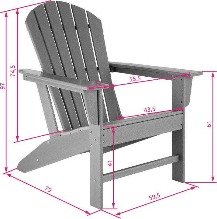 Image du produit tectake Chaise de jardin JOAN avec repose-pieds