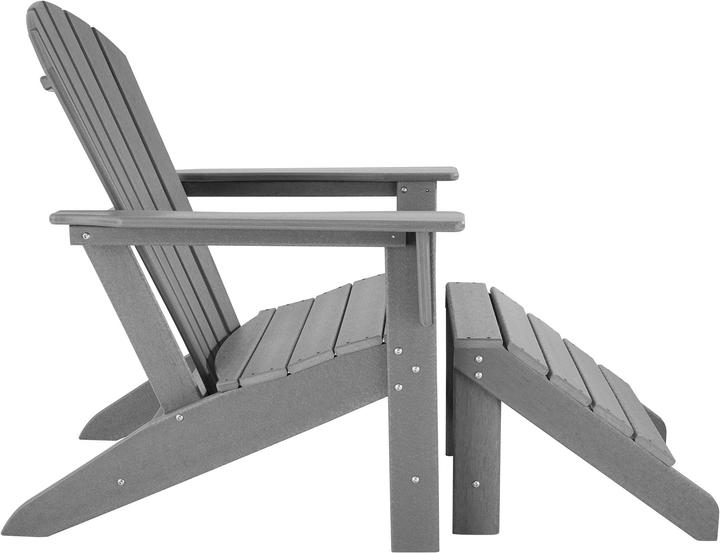 Image du produit tectake Chaise de jardin JOAN avec repose-pieds