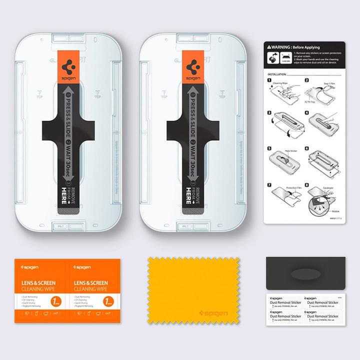 Actual product image Spigen Glass.tR EZ Fit (2 Piece, Apple iPhone 14 Pro Max)