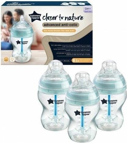 Productafbeelding Tommee Tippee TOMMEE TIPPE buteliukas ADVANCED ANTI-COLIC, 260 ml, 3 vnt., 422746 (260 ml)