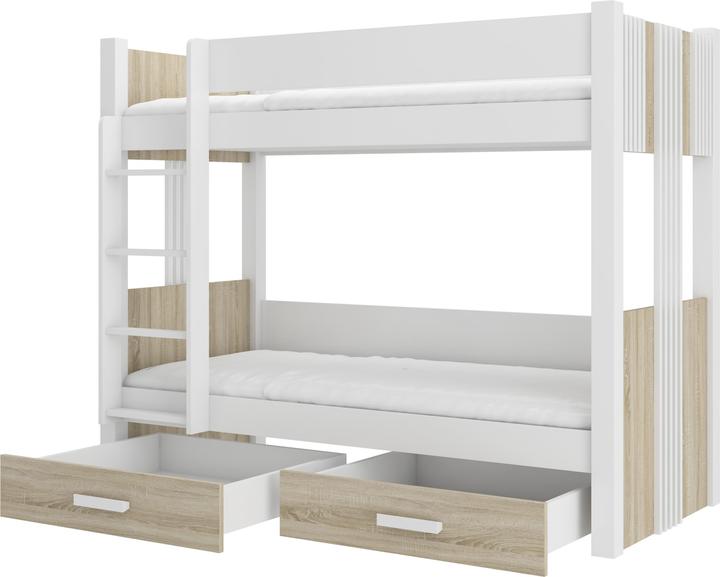 Image du produit ADRK Furniture Lit superposé double ARTA 180x80 (180 x 80 cm)