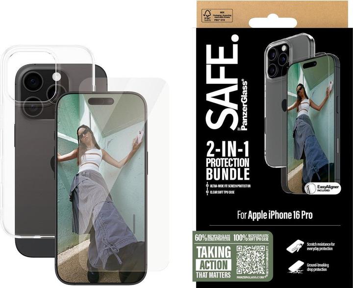 Actual product image Safe Screen Protector (1 Piece, Apple iPhone 16 Pro)