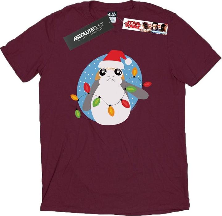 Produktbild Star Wars The Last Jedi Porg Christmas Lights TShirt (XL)