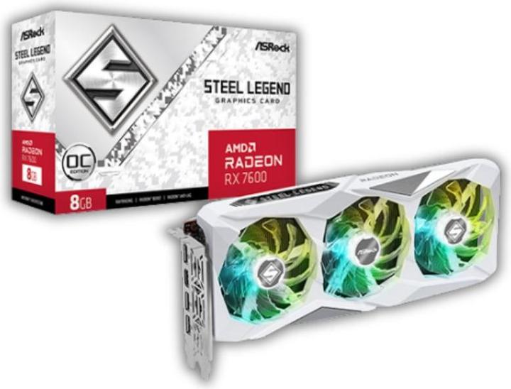 Actual product image AsRock RX 7600 Steel Legend OC (8 GB)
