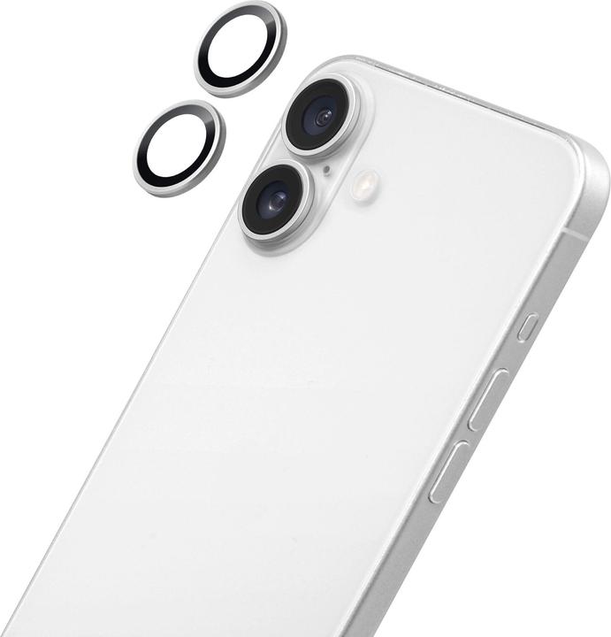 Image du produit Laut Prime GLS Camera Ring Protector iPhone 16 / 16 Plus Silver (1 pièce(s), Apple iPhone 16, Apple iPhone 16 Plus)