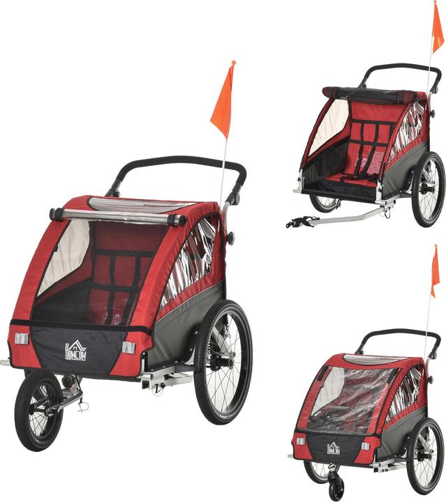 Immagine prodotto Homcom Passeggino 3in1 anche come jogger e rimorchio per bicicletta
