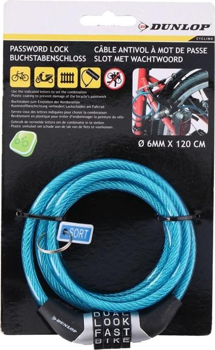 Produktbild Dunlop Combination Bicycle Lock (Blue)