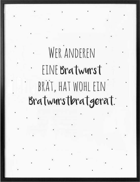 Produktbild Trenddeko Zungenbrecher - Bratwurstbratgerät (60 x 80 cm)