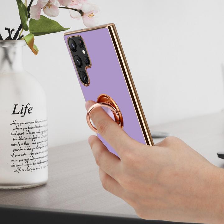 Immagine prodotto Cadorabo Custodia per Samsung Galaxy S22 ULTRA in TPU con protezione per la fotocamera e anello Stile LM089 (Samsung Galaxy S22 Ultra)