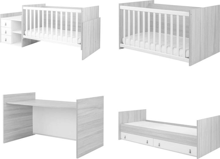 Kikkaboo Babybett Lorena 4 in 1 Kommode (60 x 120 cm)
