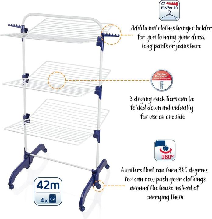 Image du produit Leifheit Turmtrockner Comfort Tower 420 (42 m)