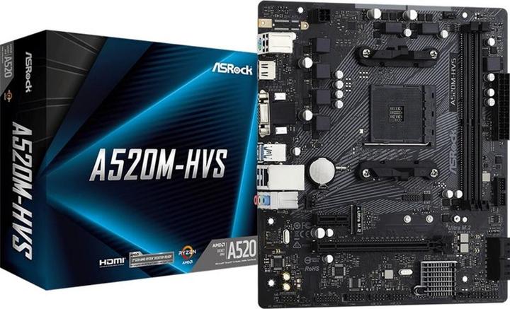 AsRock A520M-HVS (AM4, AMD A520, mATX)