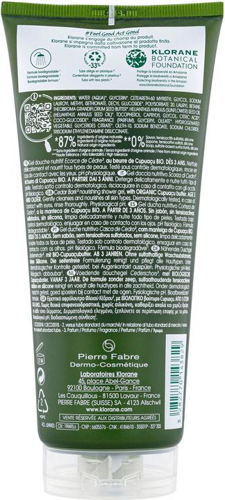 Produktbild Klorane Duschgel mit Zedernrinden (200 ml)