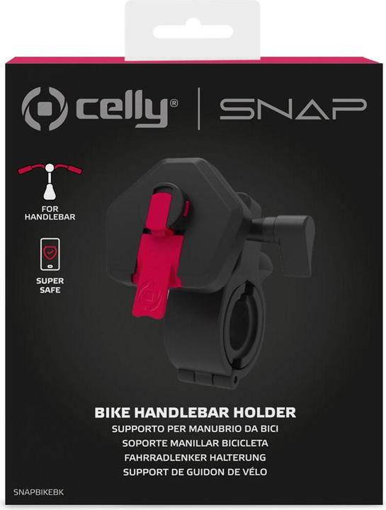 Actual product image Celly SNAPBIKE, Mobile phone/Smartphone, Passive holder, Bicycle, Scooter, Black