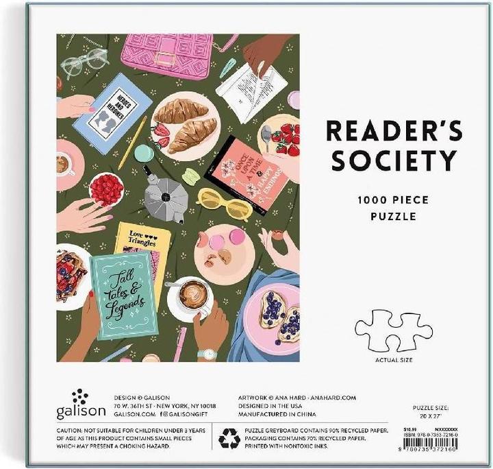 Image du produit Abrams & Chronicle Reader's Society 1000 Piece Puzzle in Square Box (1000 pièces)