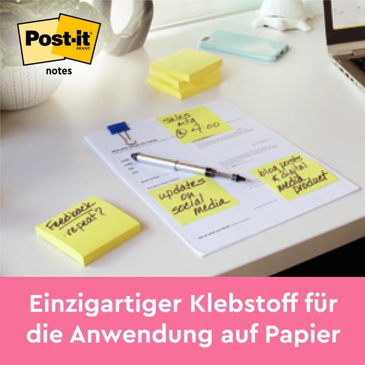 Image du produit Post-it Papillons adhésifs Standard 657 jaune 12 blocs (9 x 8 x 13 cm)