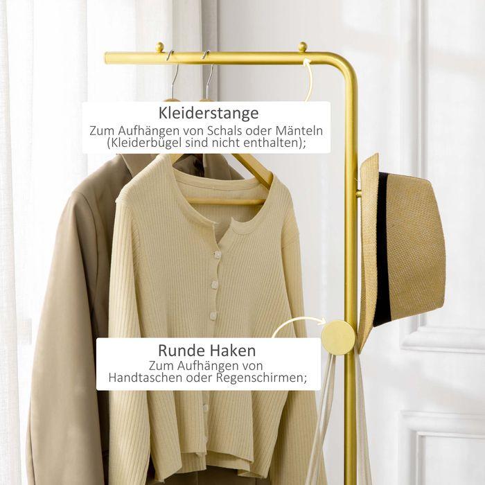 Actual product image Swisshandel24 Garderobenständer Kleiderständer mit Haken Garderobe für Kleidung, Hüte