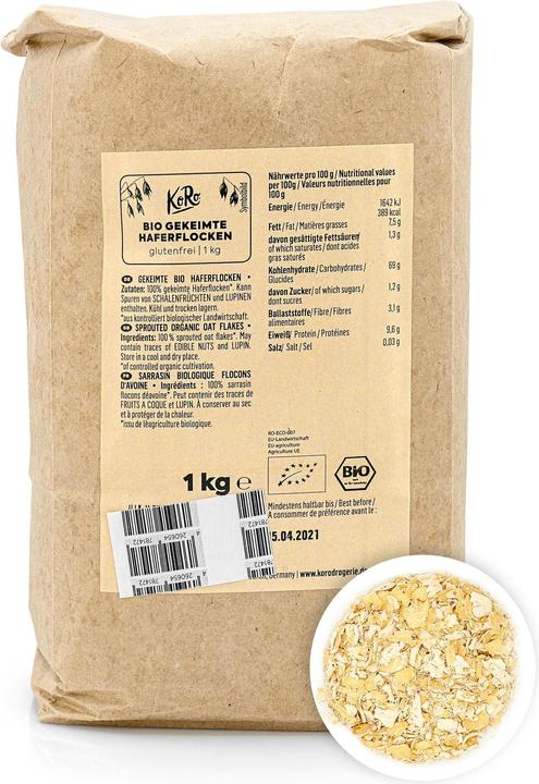 Produktbild KoRo Gekeimte Bio Kleinblatt Haferflocken (1000 g)