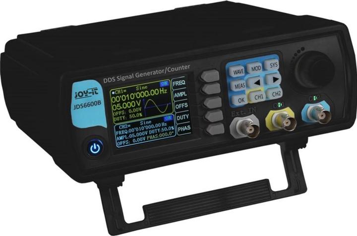 Actual product image Joy-it JT-JDS6600-B Signal generator 0Hz - 60MHz 2-channel triangle, Lorentz curve, pulse, noise, rach (Frequency counter)