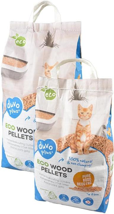 Image du produit Duvoplus Litière pour chat Eco Granulés de bois 3.6 kg (Biodégradable, Ne s'agglomère pas, 3.60 kg)