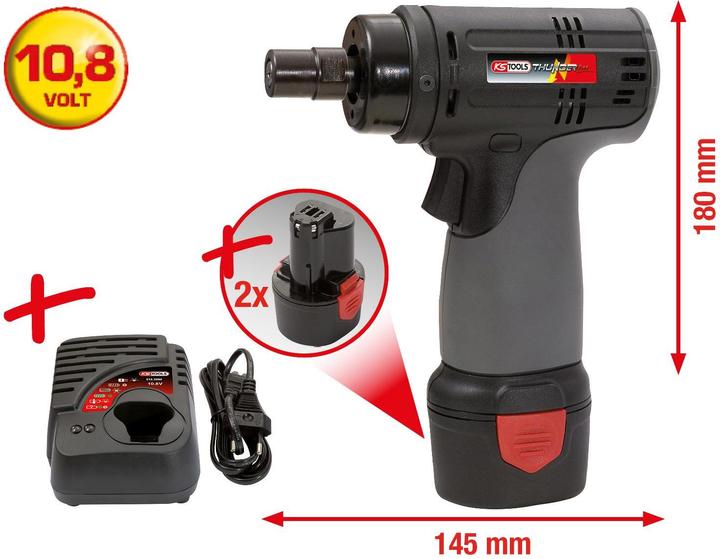 Image du produit KS Tools Ponceuse sur batterie, 22.000 Tr/min 10,8V, avec 2 batteries et chargeur