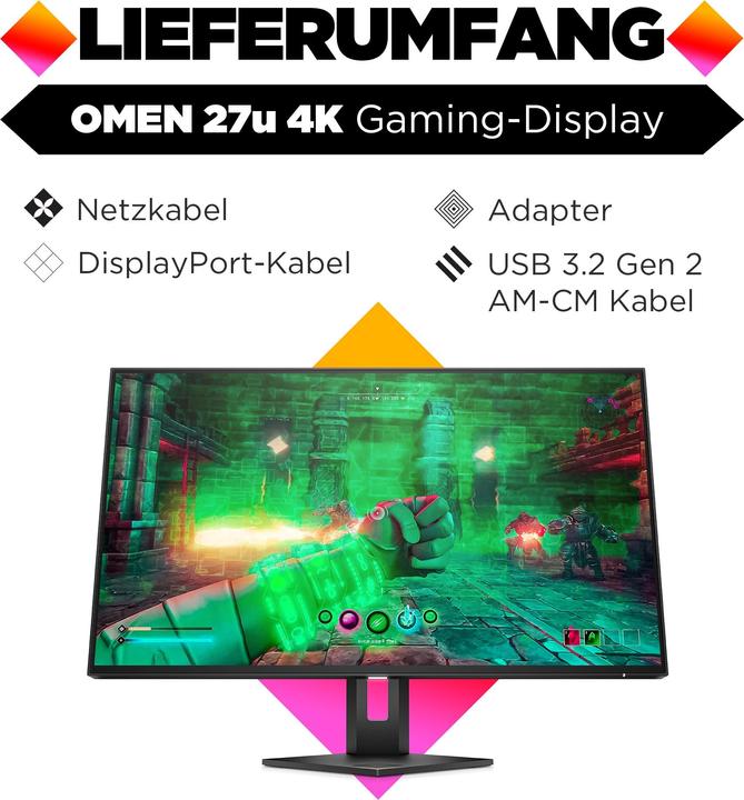 Actual product image HP Omen 27u (3840 x 2160 Pixels, 27")