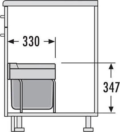 Image du produit Hailo Tandem à faible encombrement Swing 50.3/29 (29 l)