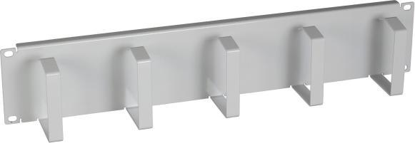 Image du produit EFB Elektronik Panneau de gestion des câbles 19" 2U, 5 supports, acier RAL9035 Pour une gestion ordonnée et claire