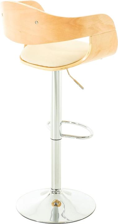 Actual product image CLP Set of 2 Kingston bar stools imitation leather, natural/cream