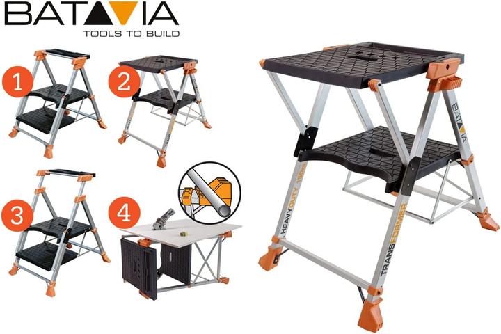 Produktbild Batavia 4-in-1 Werkbank & Trittleiter Transformer (70 cm, 16 cm)