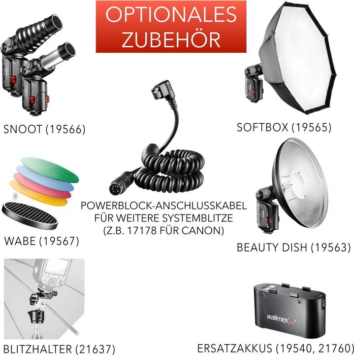 Actual product image Walimex Light Shooter 360 TTL Nikon + Power Porta (Plug-on flash, Nikon)