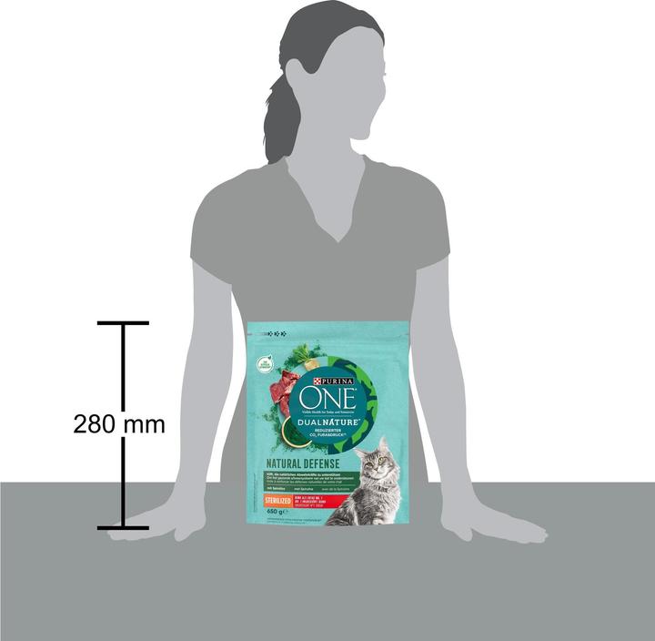 Produktbild Purina ONE DualNature NATURAL DEFENSE Sterilcat mit Spirulina & Rind (Adult, 1 Stk., 670 g)