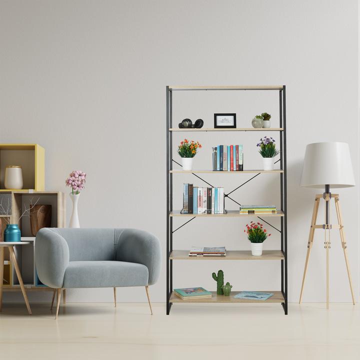 Actual product image Relaxdays Shelving Unit 6 Tier Industrial (95 x 35 x 180 cm)