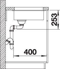 Image du produit Blanco Subline 160-U (Evier sous plan, 19 cm, 46 cm)