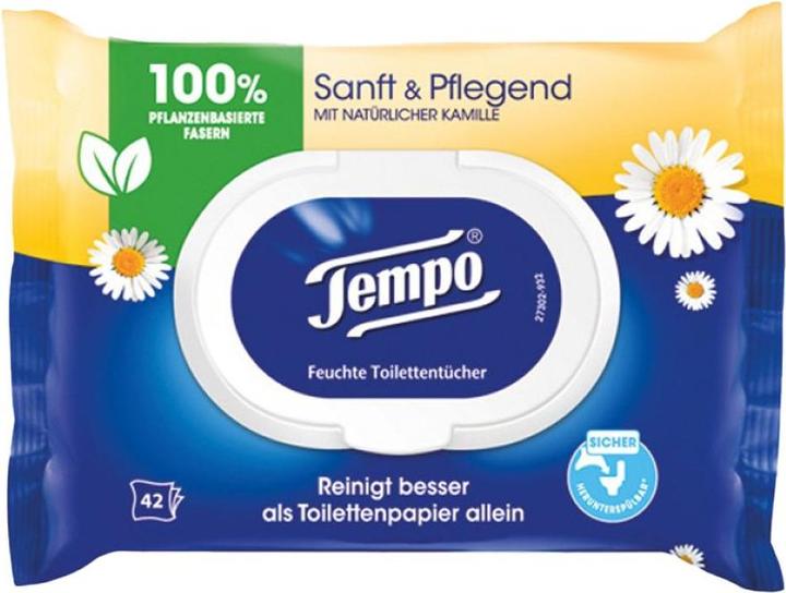 Produktbild Tempo Feuchttücher sanft&pflegend Kamille (42 Stück)