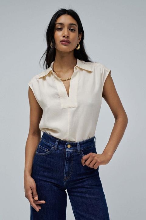 Image du produit Salsa Jeans Kurzarmbluse Blouse Lightdenim (L)