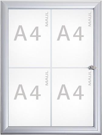 Actual product image Maul Showcase, outer depth 35 mm (Whiteboard, 52 x 69 cm)