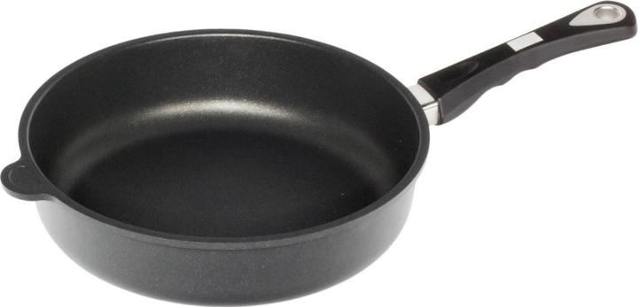 Immagine prodotto AMT Padella a induzione D28cm, H7cm, manico in acciaio inox (28 cm, Padella per friggere, Acciaio inossidabile)