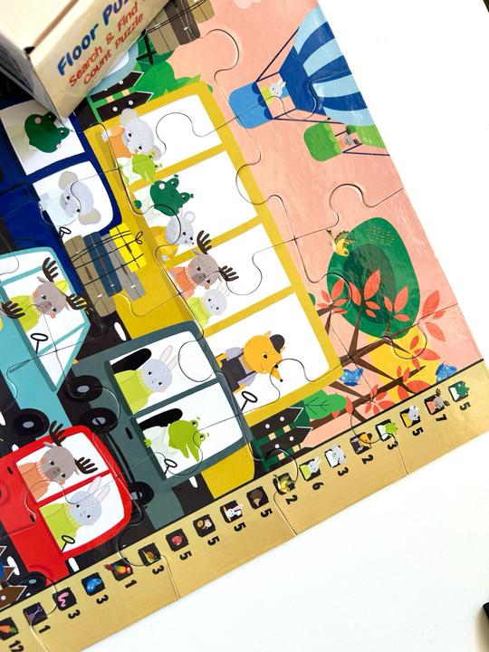 Produktbild DoerKids Suchen Finden & Zählen Parkplatz Bodenpuzzle (35 Teile)